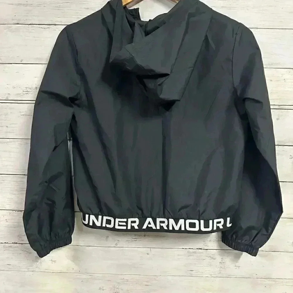 Under Armour Black Windbreaker Jacket Size M - Picture 4 of 5